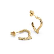 Open Heart Earrings [Gold Plated]