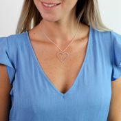 Our Heart Name Necklace [18K Rose Gold Plated]