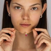 Aurelia Birthstone Necklace with Diamonds [18K Gold Vermeil]