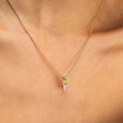 Mother’s Bloom Birthstone Necklace [18K Gold Plated]