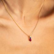 Mother’s Bloom Birthstone Necklace [18K Gold Plated]