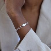 Zevende Hemel Naam Armband [Paperclip Stijl / Sterling Zilver]