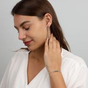 Familie Link Gegraveerde Stud Oorbellen [Sterling Zilver]