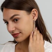 Familie Link Gegraveerde Stud Oorbellen [Sterling Zilver]