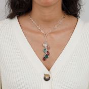 Collar de Piedras de Nacimiento Encantadas de Clips [Plata de Ley]