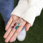 Collar de Piedras de Nacimiento Encantadas de Clips [Plata de Ley]