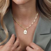 Collana Cancro - Segno Zodiacale con Catena a Graffetta [Oro Vermeil 18 Carati]