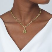 Collana Cancro - Segno Zodiacale con Catena a Graffetta [Oro Vermeil 18 Carati]