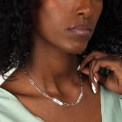 Melissa Paperclip Name Necklace [Sterling Silver]