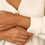 Pavé Circle Pendant Bracelet [18K Gold Plated]