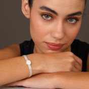 Pave Circle Charm for Milanese Chain [Sterling Silver]