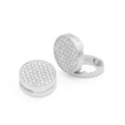 Pave Circle Charm for Milanese Chain [Sterling Silver]