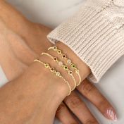 Bracelet Pierre de Naissance Étoiles Enchantées [Plaqué Or 18ct]