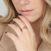 Mutterliebe Ring - Dreifache Liebe [750er rosévergoldet]