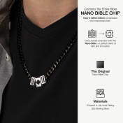 Personalized Dark Cuban Chain with Nano Bible