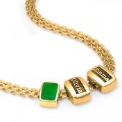 Green Charm for Emily Milanese Name Necklace [18K Gold Vermeil] 