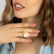 Besondere Momente Kette mit Gravur [750er Gold Vermeil]