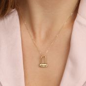 Petite Lock Name Necklace [18K Gold Plated]