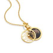  Talisa Map Necklace with Photo Pendant [18K Gold Plated]