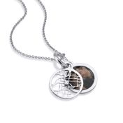Talisa Map Necklace with Photo Pendant [Sterling Silver]