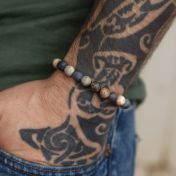 Klassieke Picasso Jaspis Mannen Naam Armband 