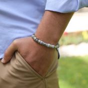 Pulsera con Ojo Turco para Hombres con Piedras de Jaspe Picasso