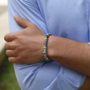 Pulsera con Ojo Turco para Hombres con Piedras de Jaspe Picasso