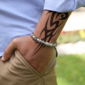 Pulsera con Ojo Turco para Hombres con Piedras de Jaspe Picasso