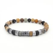 Picasso Jaspis Hamsa Heren Armband met Naam 