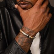 Bracelet Jaspe Picasso avec Prénoms pour Homme