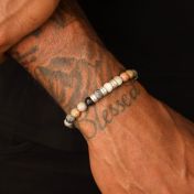 Bracelet Jaspe Picasso avec Prénoms pour Homme