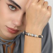 Armband aus Picasso Jaspis mit Gravur [Silber]