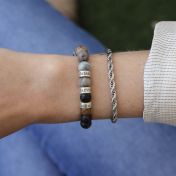 Armband aus Picasso Jaspis mit Gravur [Silber]
