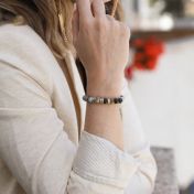 Bracelet Jaspe Picasso avec Prénoms pour Femme [Vermeil 18ct]