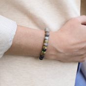 Picasso Jaspis Vrouwen Naam Armband [Goud Verguld]