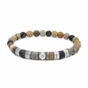 Picasso Jasper Women Name Bracelet with 1 ct Diamond [Sterling Silver]