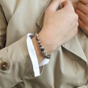 Pink Jasper Women Name Bracelet [Sterling Silver]