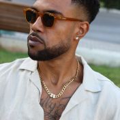 Cuban Link Chain with Iced Charms - 18K Gold Plated