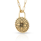 Compass Initials Diamond Necklace [18K Gold Plated]