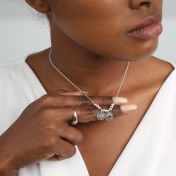 Collar de Piedras de Nacimiento Amor Precioso [Plata de Ley]