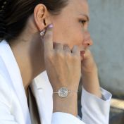 Beliebter Ort Gravierte Karte Armband [Sterlingsilber]