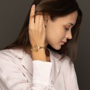 Wertvoller Ort Karte Armreif [750er vergoldet]