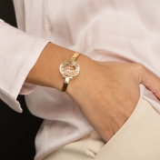 Wertvoller Ort Karte Armreif [750er vergoldet]