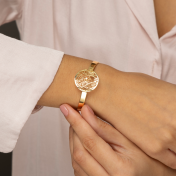 Wertvoller Ort Karte Armreif [750er vergoldet]