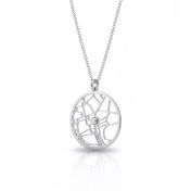 Talisa Delicate Map Necklace [14 Karat White Gold]