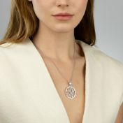Talisa Map Necklace With 1 Ct Diamond [14 Karat White Gold]