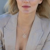 Talisa Delicate Map Necklace [14 Karat White Gold]