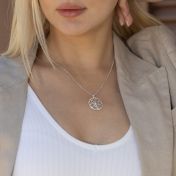 Talisa Delicate Map Necklace [14 Karat White Gold]
