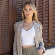 Talisa Delicate Map Necklace [14 Karat White Gold]