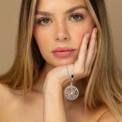 Precious Spot Map Necklace with Nano Bible [Sterling Silver]